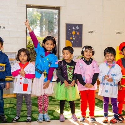 Children doing dress up Photo